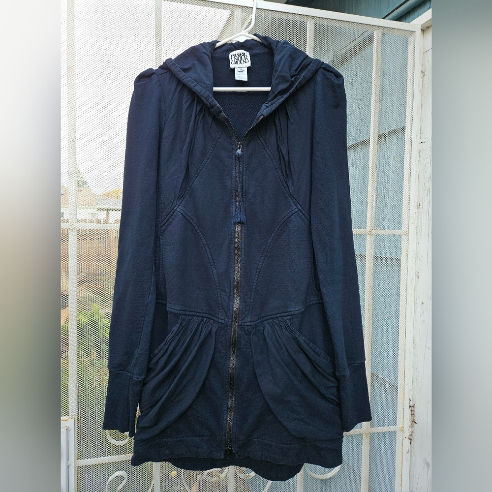 HARD TO FIND Prarie Underground GUENIVERE Hoodie Navy Blue Womens Sz S
